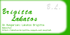 brigitta lakatos business card